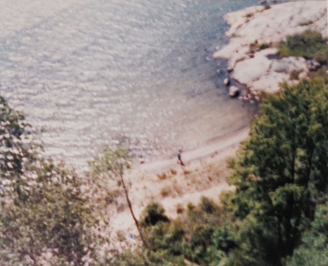 Distant figure on a beach